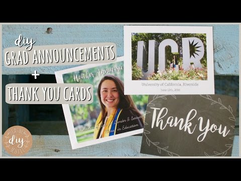 Graduation is EXPENSIVE! DIY Grad Announcements &amp; Thank You Cards