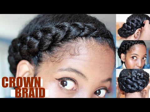 Effortless Crown Braid for Natural Hair | Protective Style