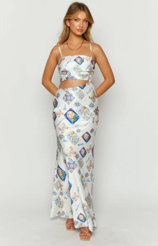 BB Italia Print Maxi Dress