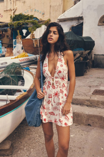 Cotton On printed halter dress