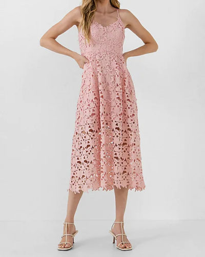 Express Lace Midi Dress