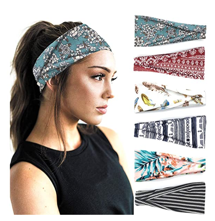 boho outfit ideas - Cute patterned boho headwraps from Amazon - pack of six