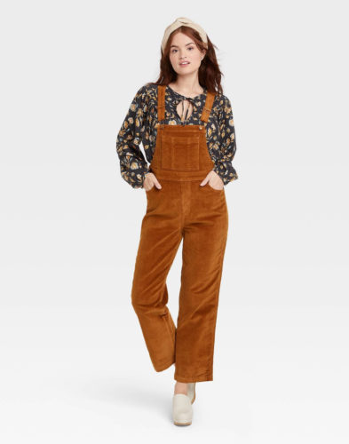 Target Corduroy Overalls in brown