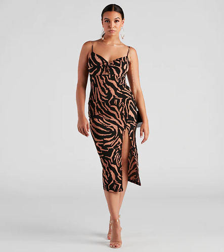 Zebra print midi dress from Windsor